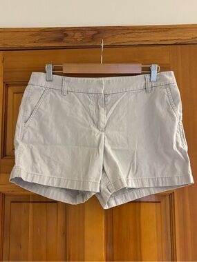 J. Crew Women's Chino Shorts in Light Khaki gray size 8